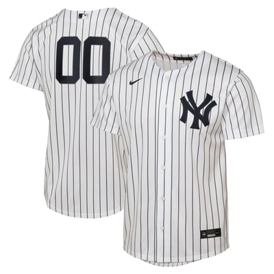 New York Yankees Nike Youth Home Replica Custom Jersey - White