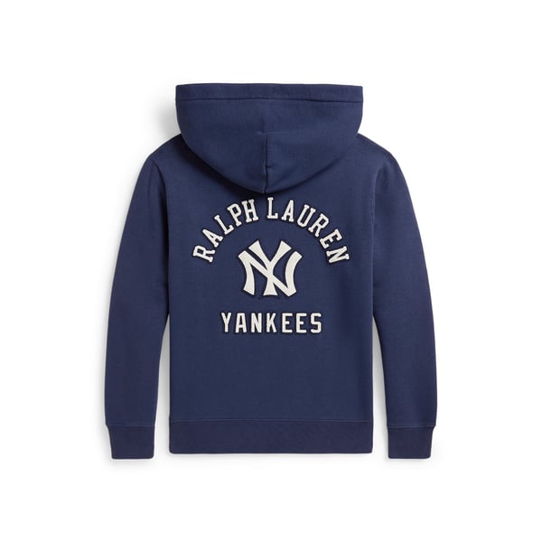 Yankees Polo Ralph Lauren Youth Fleece Hoodie - Navy