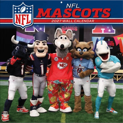 NFL Mascots 12" x 12" 2027 Wall Calendar