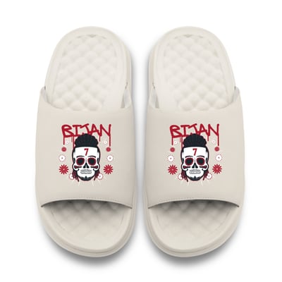 Bijan Robinson NFLPA ISlide x BreakingT Sugar Skull Motive Slide Sandals