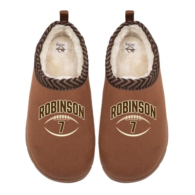 Bijan Robinson NFLPA ISlide Unisex Name & Number Stack Mission Slippers
