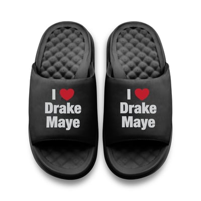 Drake Maye NFLPA ISlide Unisex I Heart Motive Slide Sandals