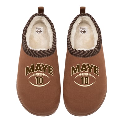 Drake Maye NFLPA ISlide Unisex Name & Number Stack Mission Slippers