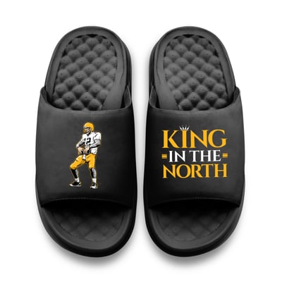 Aaron Rodgers NFLPA ISlide x BreakingT Unisex King In The North Motive Slide Sandals