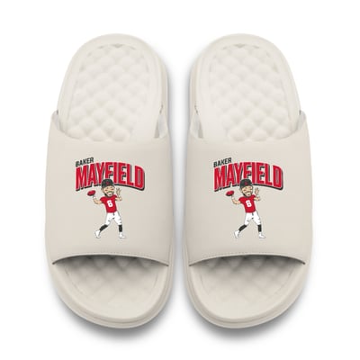 Baker Mayfield NFLPA ISlide x BreakingT Unisex Player Caricature Motive Slide Sandals