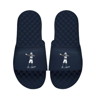 CeeDee Lamb ISlide x BreakingT Unisex First Down Motive Slide Sandals - Navy