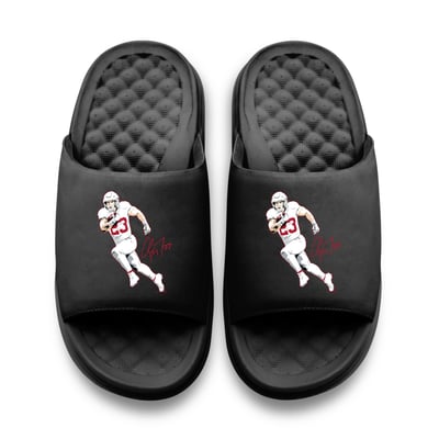 Christian McCaffrey ISlide x BreakingT Unisex Running Signature Motive Slide Sandals - Black