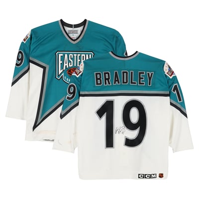 Brian Bradley Eastern Conference Autographed Fanatics Authentic Game-Used #19 White Jersey from the 1994 NHL All-Star Game