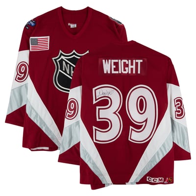 Doug Weight Team North America Autographed Fanatics Authentic Game-Used #39 Red Jersey from the 1998 NHL All-Star Game