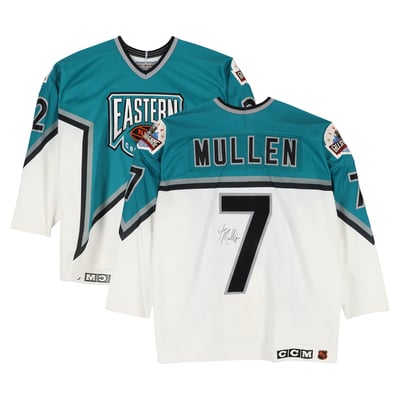 Joe Mullen Eastern Conference Autographed Fanatics Authentic Game-Used #7 White Jersey from the 1994 NHL All-Star Game