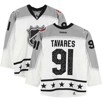 John Tavares Metro Division Fanatics Authentic Game-Used #91 White Jersey from the 2017 NHL All-Star Game