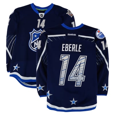 Jordan Eberle Team Chara Autographed Fanatics Authentic Game-Used #14 Blue Jersey from the 2012 NHL All-Star Game 