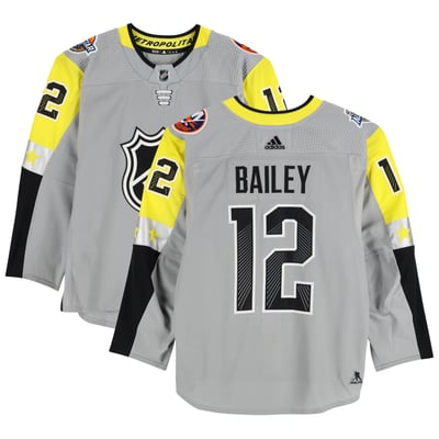 Josh Bailey Metro Division Fanatics Authentic Game-Used #12 Gray Jersey from the 2018 NHL All-Star Game