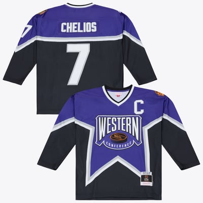 Chris Chelios 1997 NHL All-Star Game Mitchell & Ness Power Play Jersey - Blue