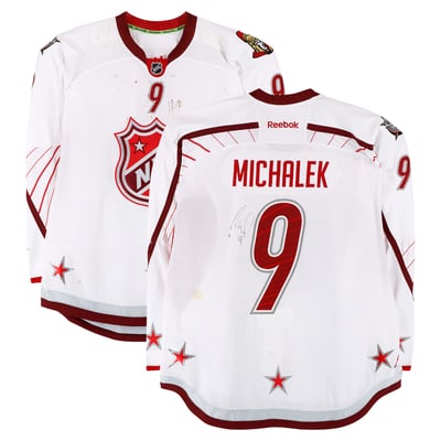 Milan Michalek Team Alfredsson Autographed Fanatics Authentic Game-Used #9 White Jersey from the 2012 NHL All-Star Game 