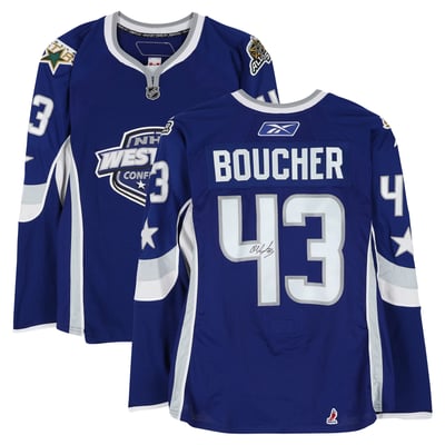 Philippe Boucher Western Conference Autographed Fanatics Authentic Game-Used #43 Blue Jersey from the 2007 NHL All-Star Game 