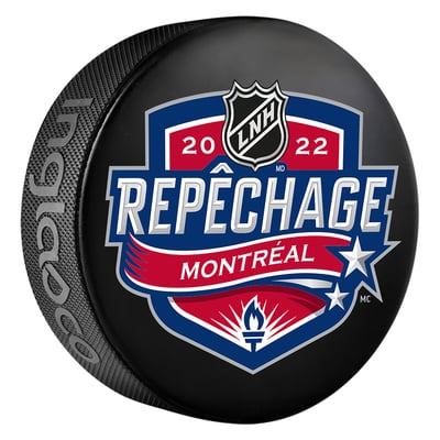 2022 NHL Unsigned Draft Logo Hockey Puck - French