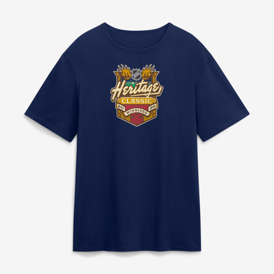 2026 NHL Heritage Classic Vintage Logo Legacy T-Shirt - Navy