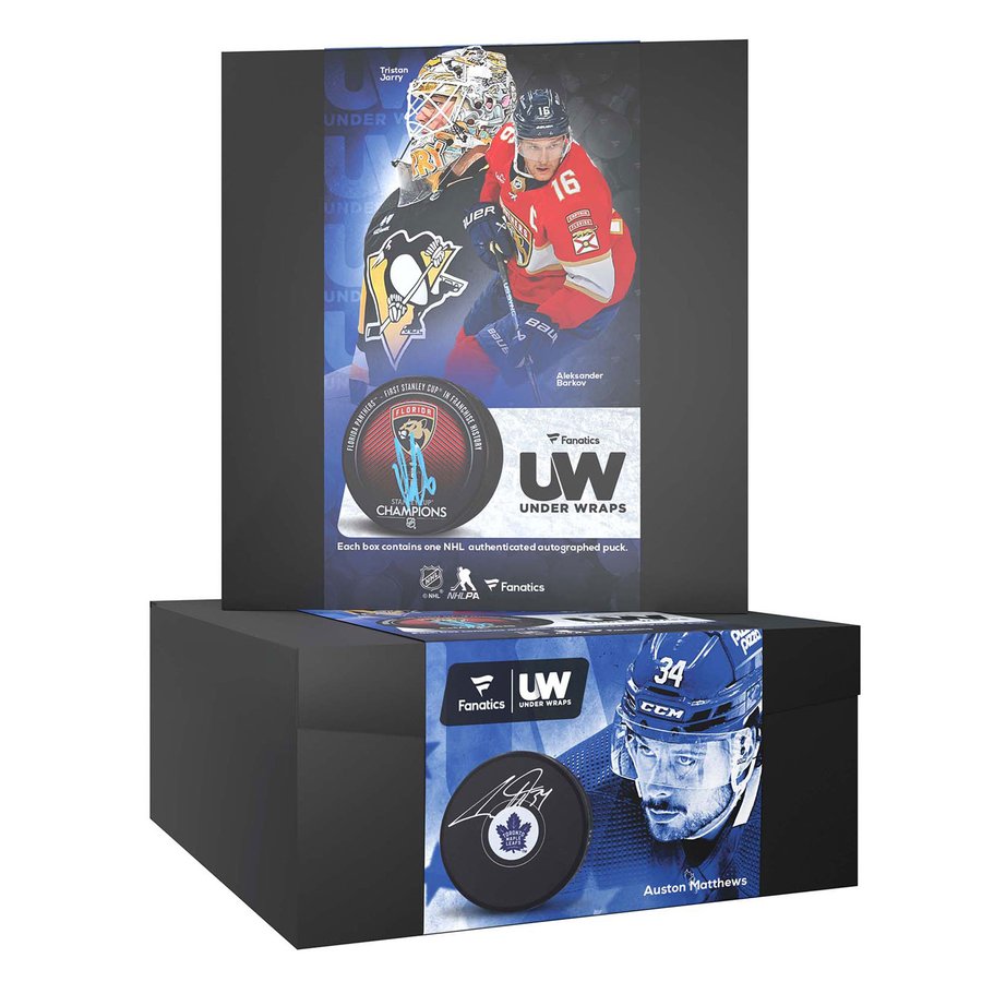 Fanatics Authentic 2024 Under Wraps Autographed NHL Single Puck Mystery Box