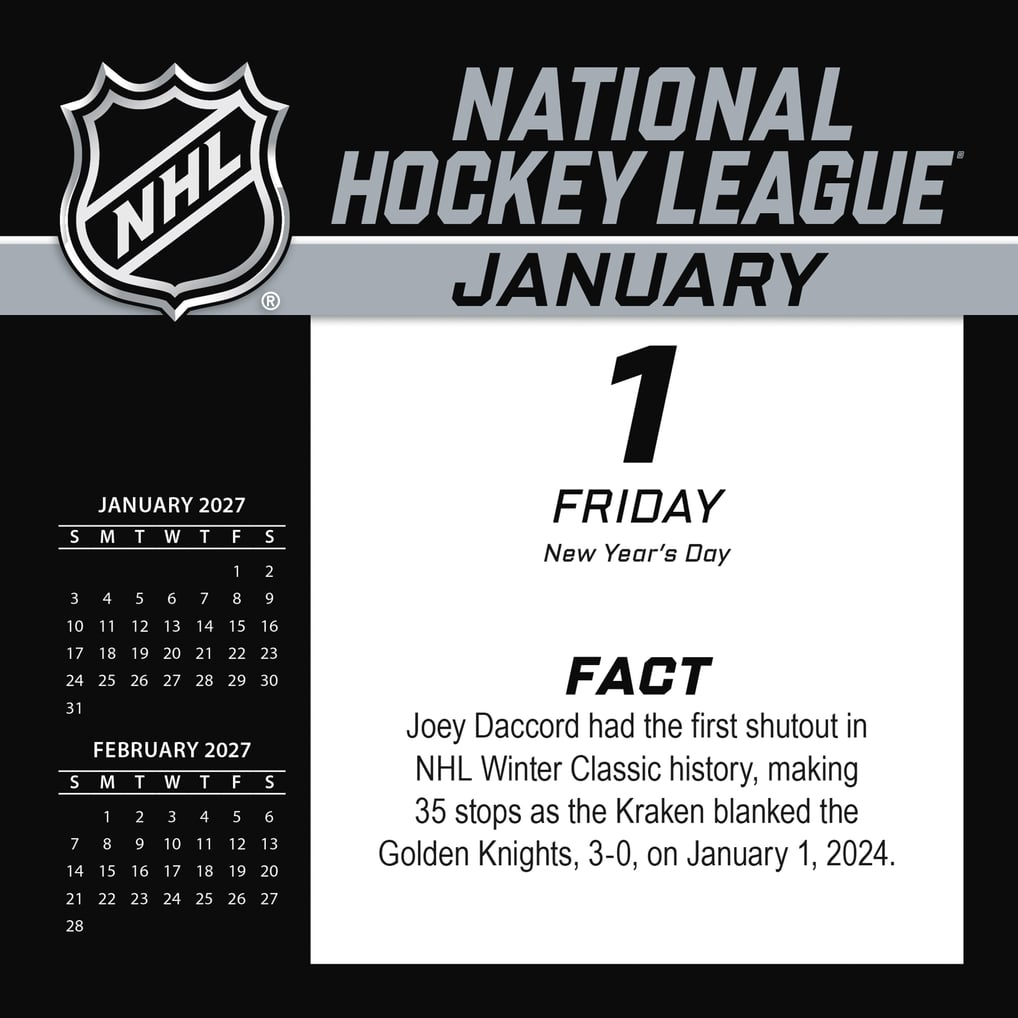 NHL Multi-Team 2027 Box Calendar