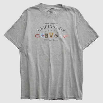 NHL Original Six Old Time Hockey 2000s T-shirt - Heather Gray - S by Fanatics Real Vintage