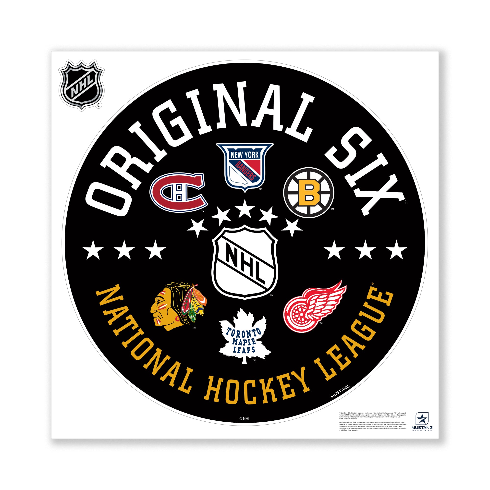 NHL Original Six Repositionable Wall Decal Set