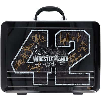Women's Fatal Four-Way Tag Team Match WWE Autographed WrestleMania 42 Briefcase Set with Nine Signatures - Limited Edition #1/10