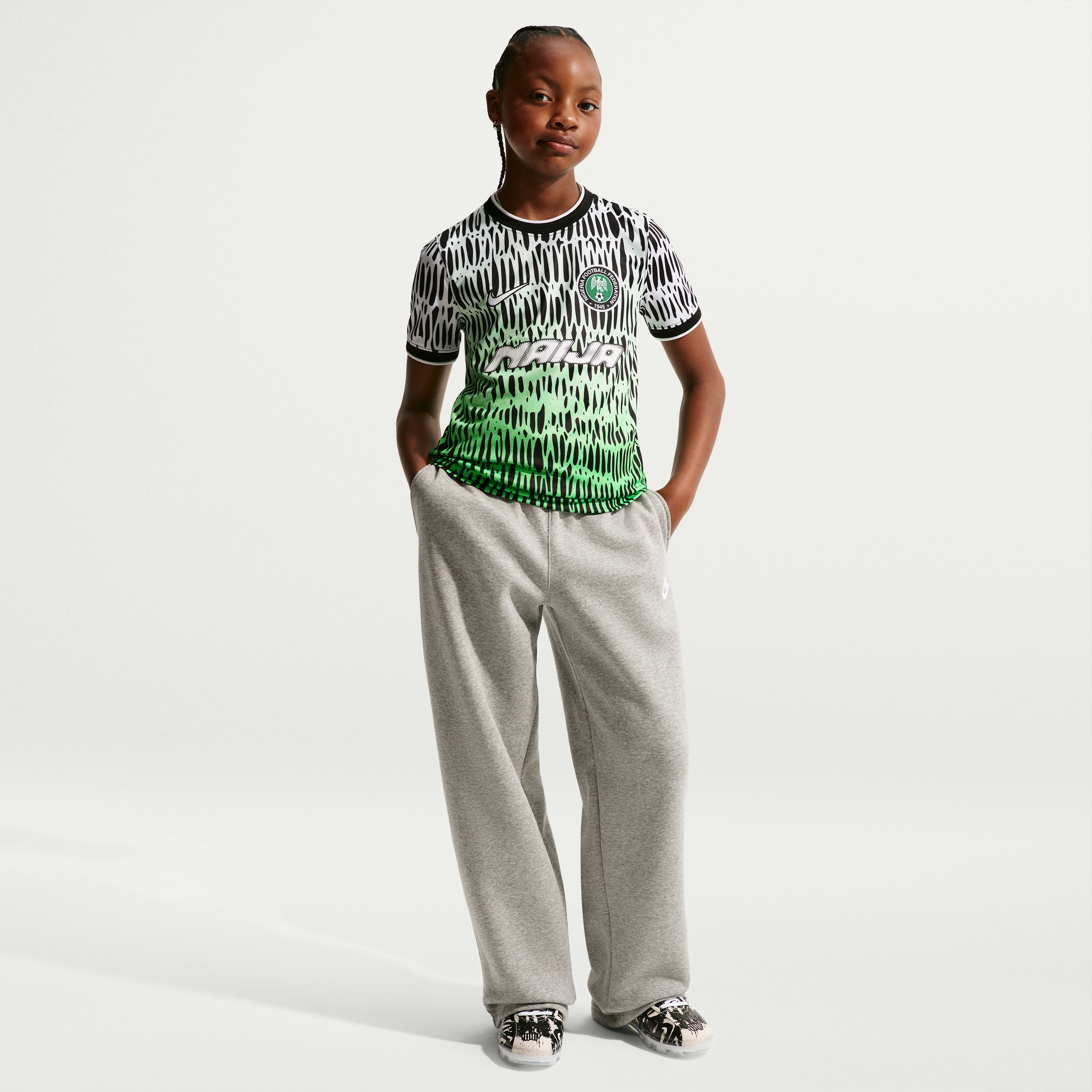 Nigeria National Team x Slawn Youth 2026 Dri FIT Pre Match Top Black