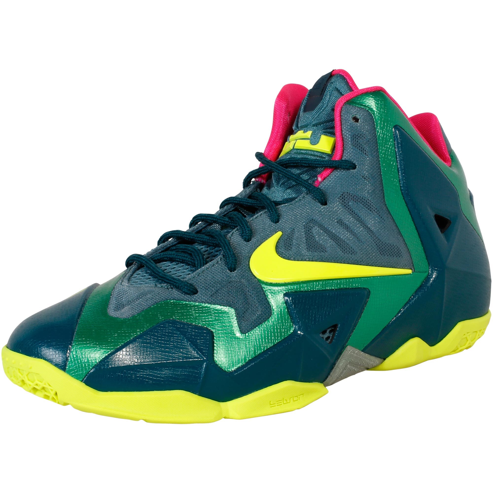 ? Nike LeBron 11 XI Men\'s Dark Green and Volt Basketball Shoes Size 12 s-l1200.jpg main image 3
