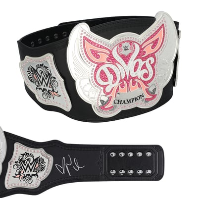 Nikki Bella WWE Autographed Fanatics Authentic WWE Divas Championship Retro Replica Title Belt 