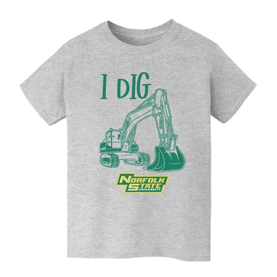Norfolk State Spartans Vive La Fete Youth Excavator T-Shirt - Gray