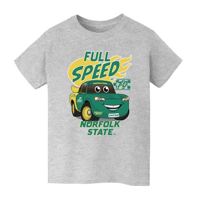  Norfolk State Spartans Vive La Fete Youth Full Speed T-Shirt - Gray