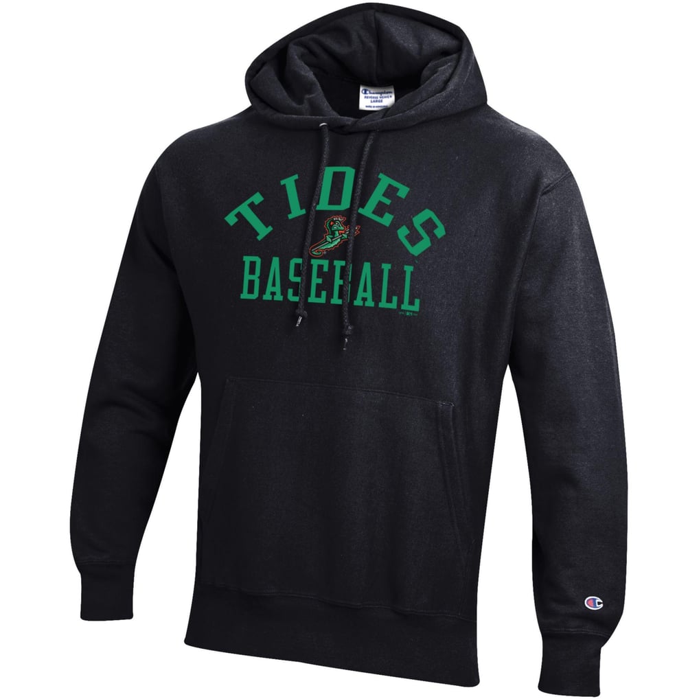 Norfolk Tides Champion Baseball Reverse Weave Pullover Hoodie - Black