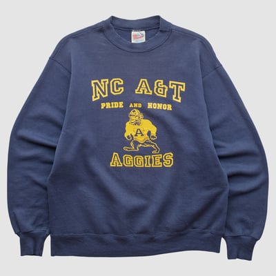 North Carolina A&T Aggies Hanes 90s Pullover Sweatshirt - Navy - M by Fanatics Real Vintage