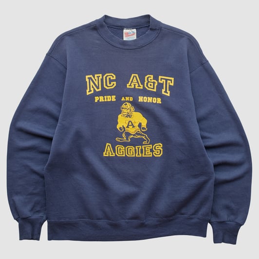 North Carolina A&T Aggies Hanes 90s Pullover Sweatshirt - Navy - M by Fanatics Real Vintage