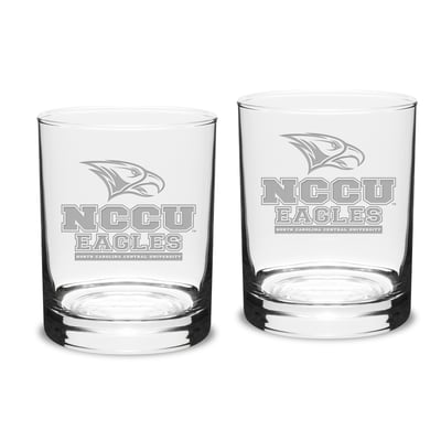North Carolina Central Eagles 14oz. 2-Piece Classic Double Old-Fashioned Glass Set
