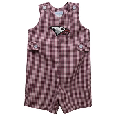 North Carolina Central Eagles Vive La Fete Toddler Gingham Jon Jon Romper - Maroon