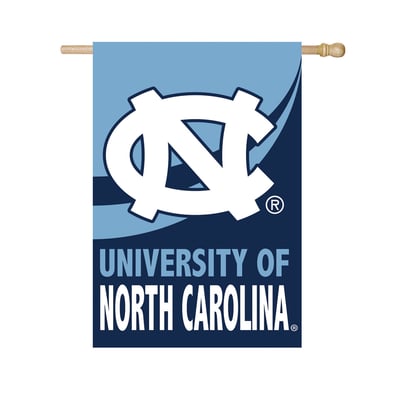  North Carolina Tar Heels 29" x 43" Color Wave Double-Sided Burlap House Flag