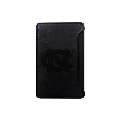 North Carolina Tar Heels Debossed Faux Leather Phone Wallet Sleeve - Black