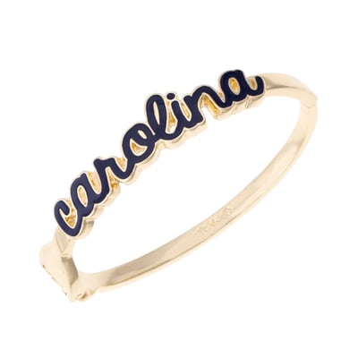 North Carolina Tar Heels CANVAS Style Cursive Hinge Bangle