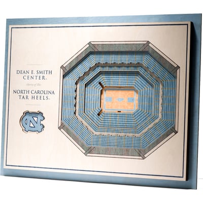 North Carolina Tar Heels Fanpoint 17'' x 13'' 5-Layer StadiumView 3D Wall Art