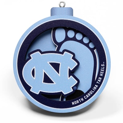 North Carolina Tar Heels Fanpoint 3D Logo Series Ornament