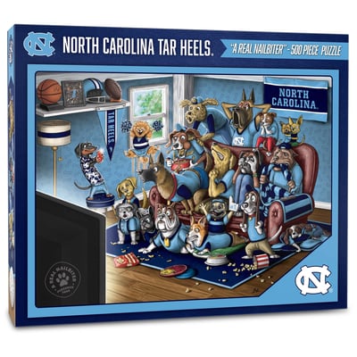 North Carolina Tar Heels Fanpoint Purebred Fans 18'' x 24'' A Real Nailbiter 500-Piece Puzzle