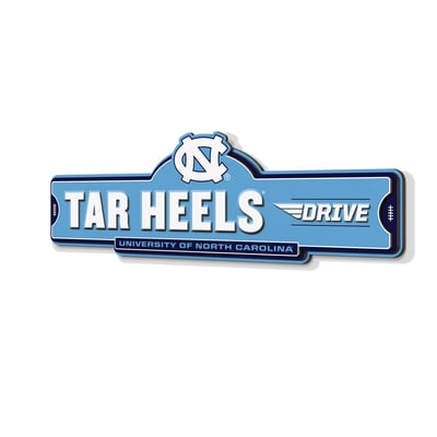 North Carolina Tar Heels IDNA 3D Street Sign