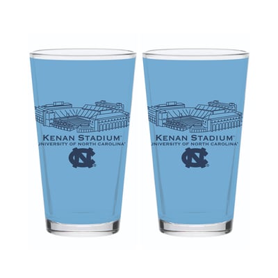  North Carolina Tar Heels Indigo Falls Core Stadium Pint Glass 2-Pack