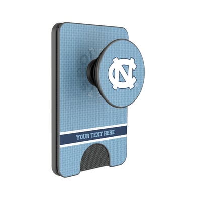 North Carolina Tar Heels Keyscaper Personalized Endzone Solid PopSockets Magnetic Wallet