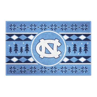 North Carolina Tar Heels Logo Brands 19" x 30" Holiday Sweater Starter Mat