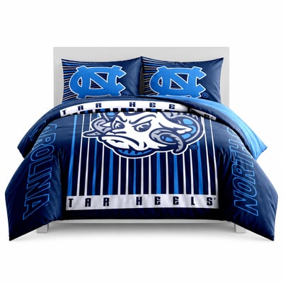 North Carolina Tar Heels Logo Brands Momentum 5-Piece Full/Queen Bedding Set