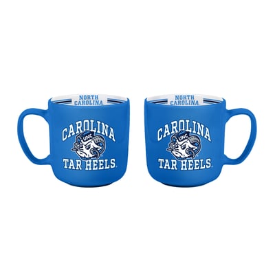 North Carolina Tar Heels Logo Brands Two-Piece 15oz. Stripe Mug Set