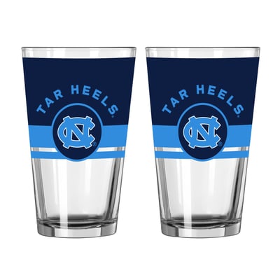 North Carolina Tar Heels Logo Brands Two-Piece 16oz. Horizon Pint Glass Set